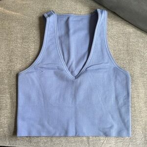 Athleta Blue Fitted Crop Tank Top